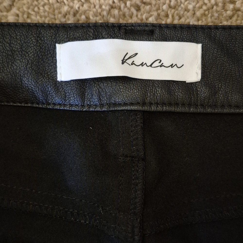 KanCan Black Faux Leather  Pants - Picture 2 of 5